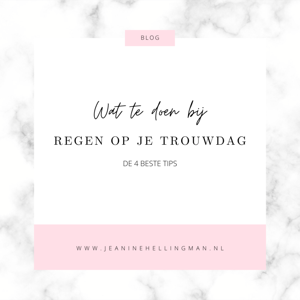 Lees meer over het artikel Wat te doen bij regen op je trouwdag?